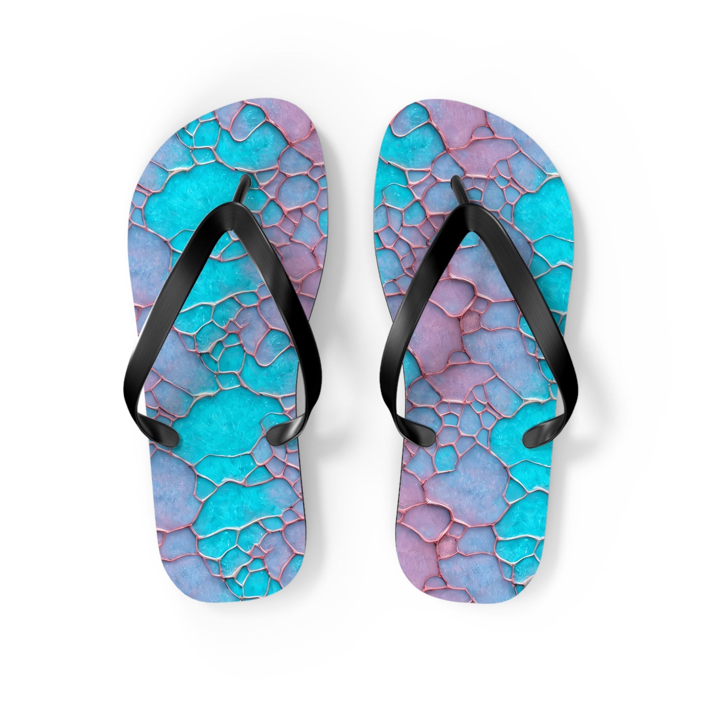 Turquoise flip flops