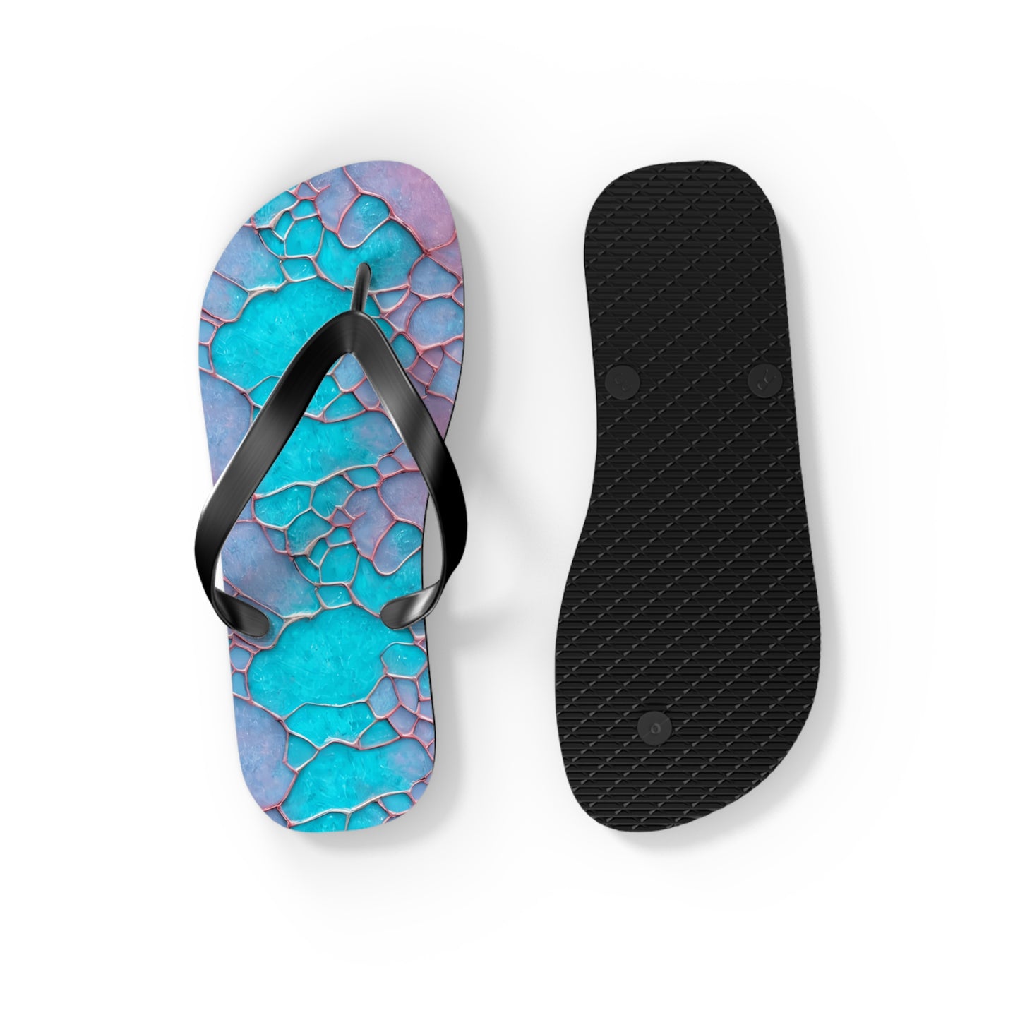 Turquoise flip flops