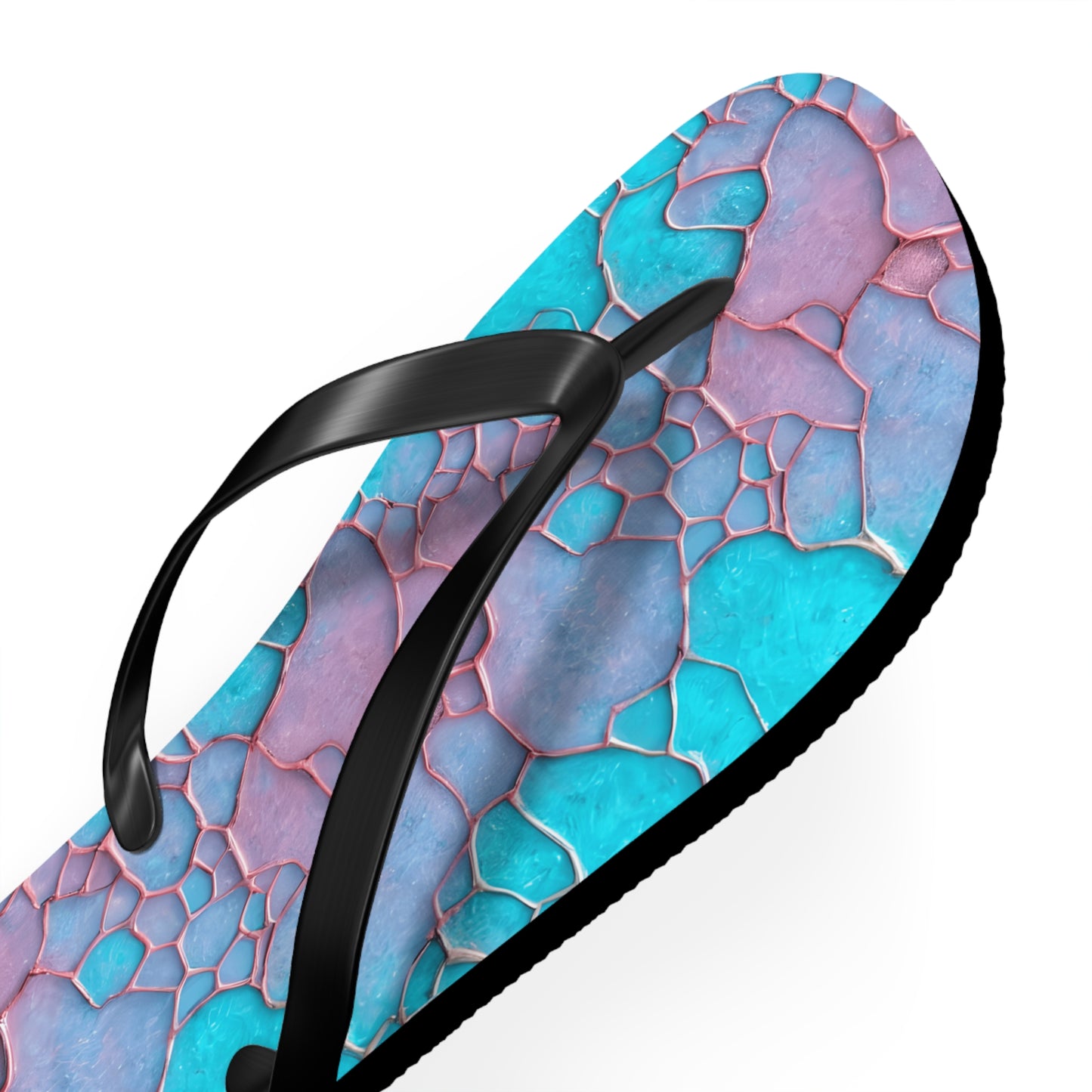 Turquoise flip flops