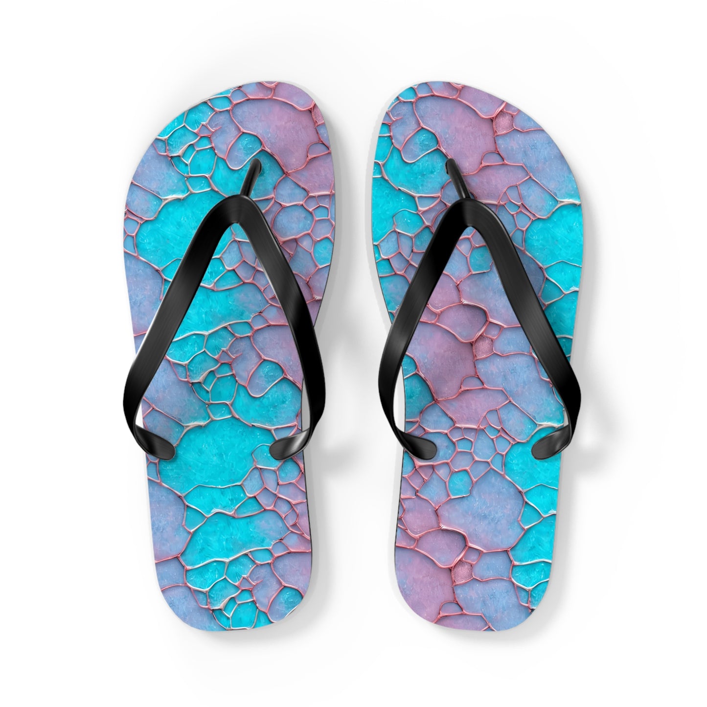 Turquoise flip flops