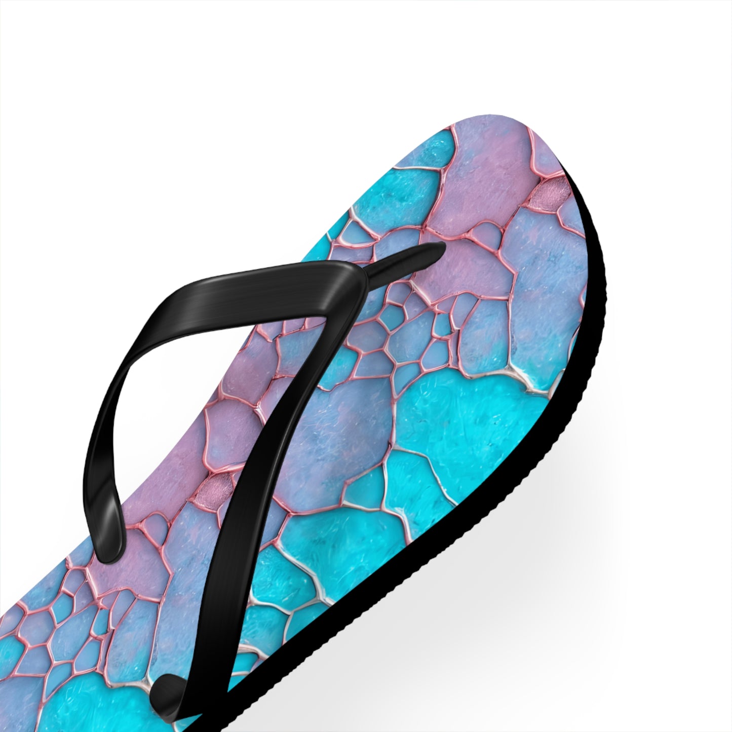 Turquoise flip flops