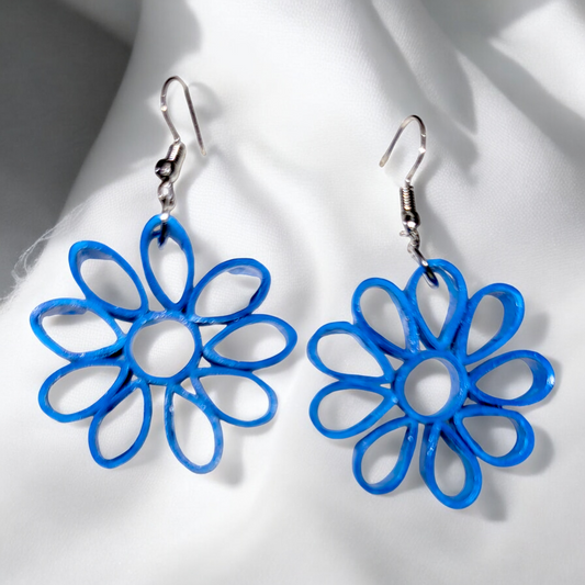 Blue Flower Earrings