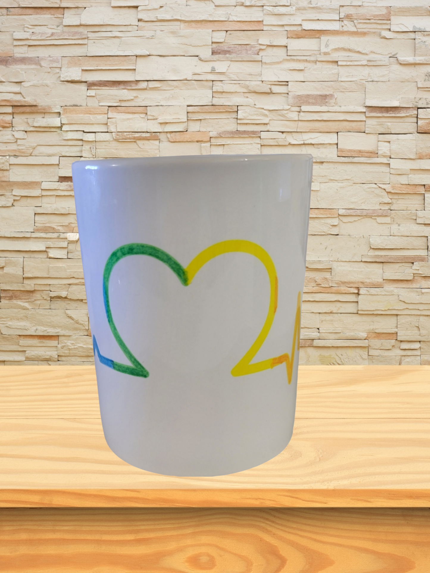 Rainbow Heartbeat Mug