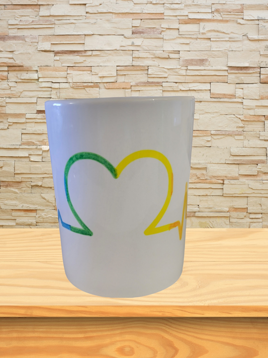 Rainbow Heartbeat Mug