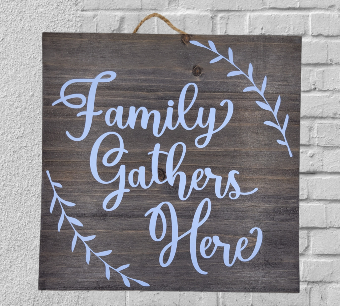 Family Gathers Here Sign