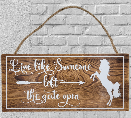 Open Gate Sign